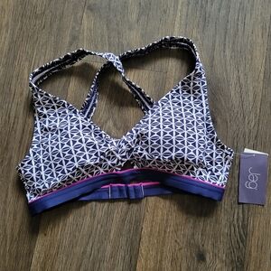 Jag Jeans Women's Geometric Print Swim Top- Blue and Pink